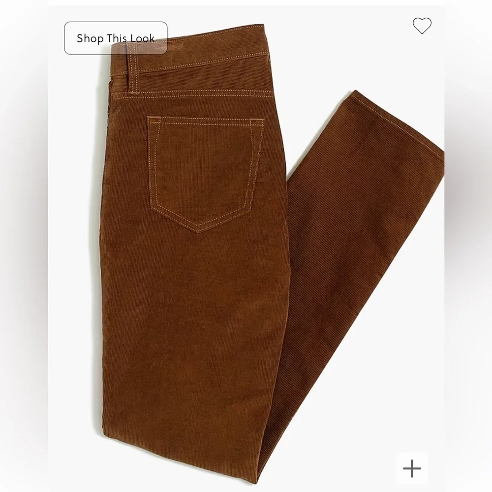 J crew dark acorn Slim-fit flex corduroy pant